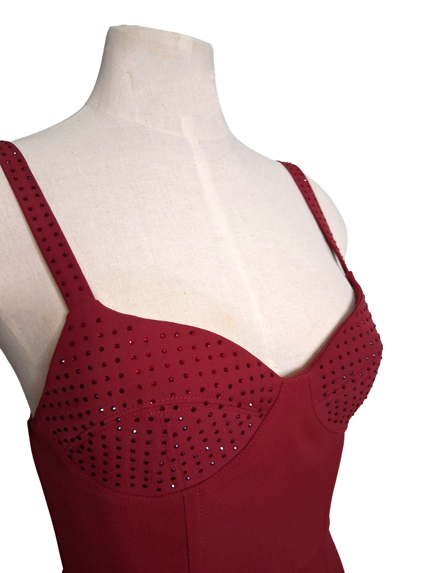 Alina Bustier Mini Dress | Rhinestone Beaded Cups