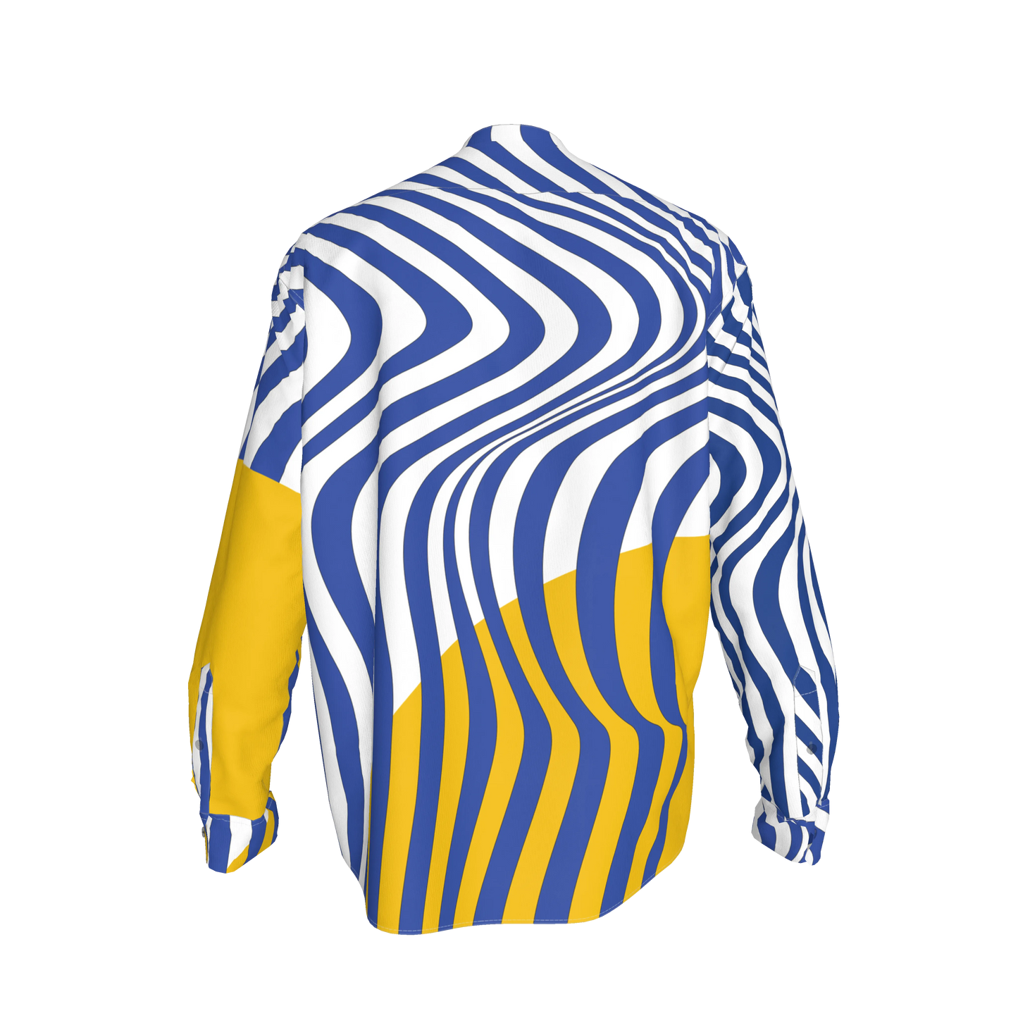 Blue Stripes Yellow circle shirt