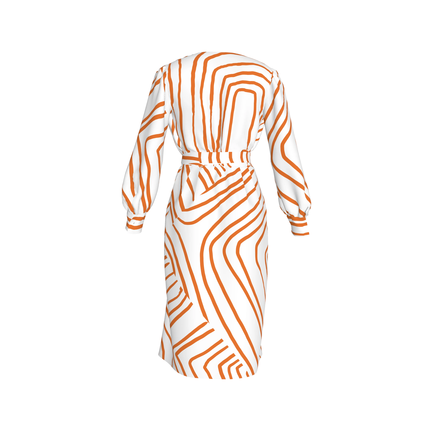 Biomorphism Stripes Dress