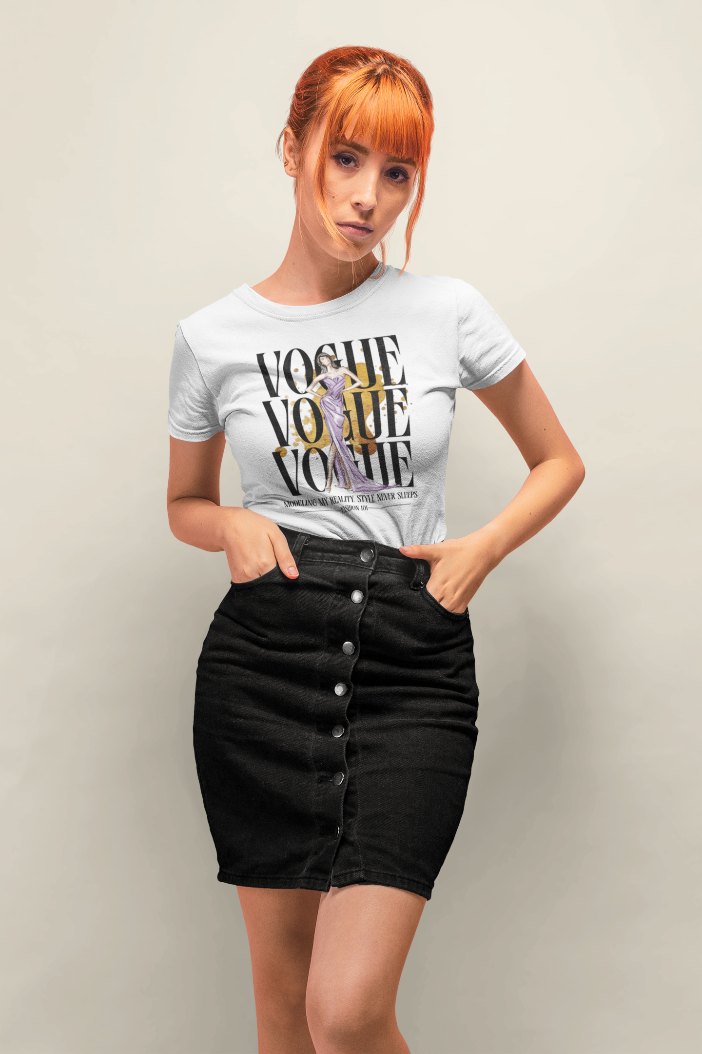 Vogue Model Tee | Unisex Fashion Illustration Graphic T-shirt