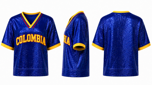 World Football Sequin Crop Top | National Team Inspired Jerseys