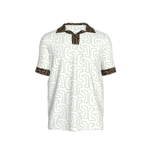 Maze Pattern Polo Shirt Short Sleeves | Color Block Edition
