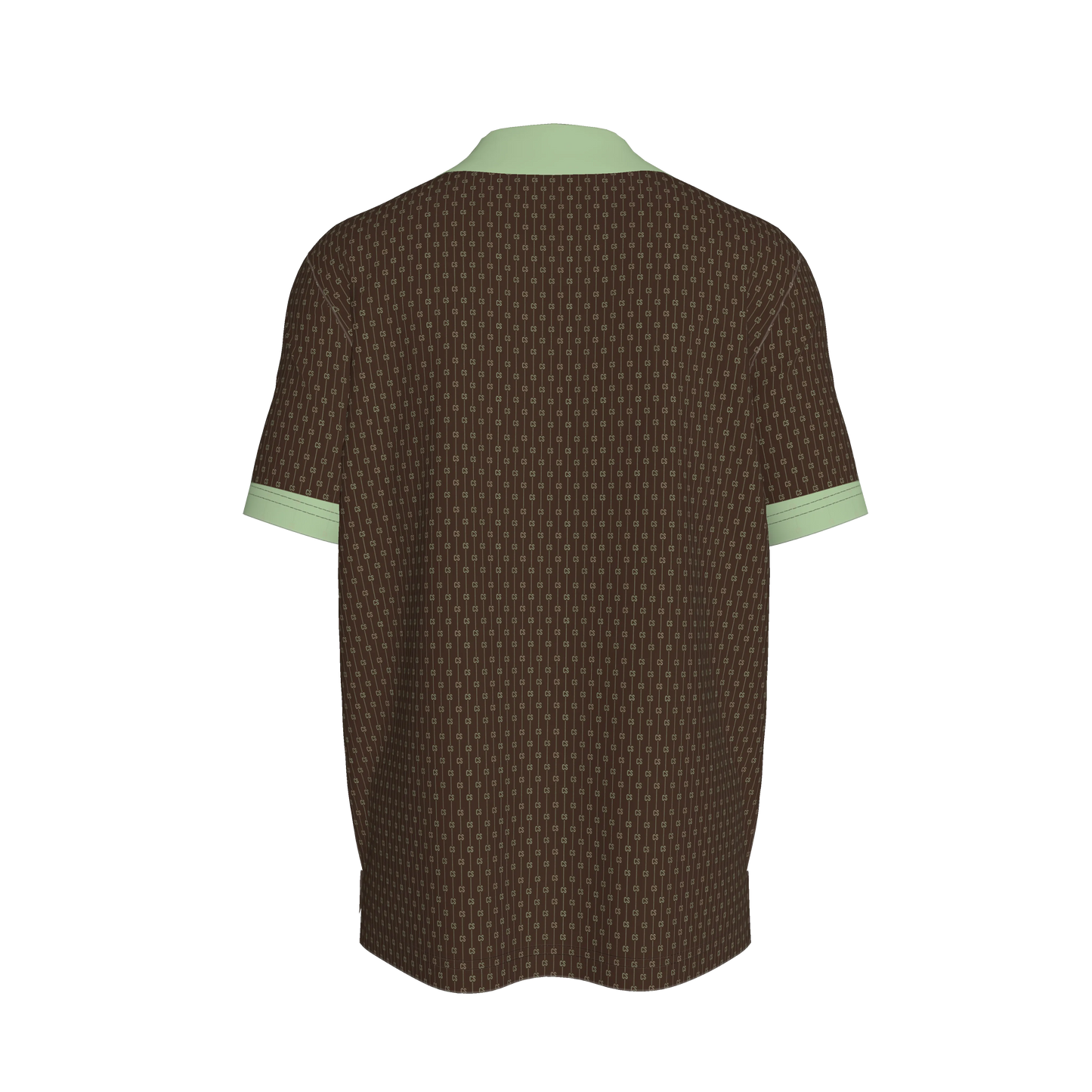 Polo Shirt | CS Monogram Stripes Edition | Minty Green/Brown