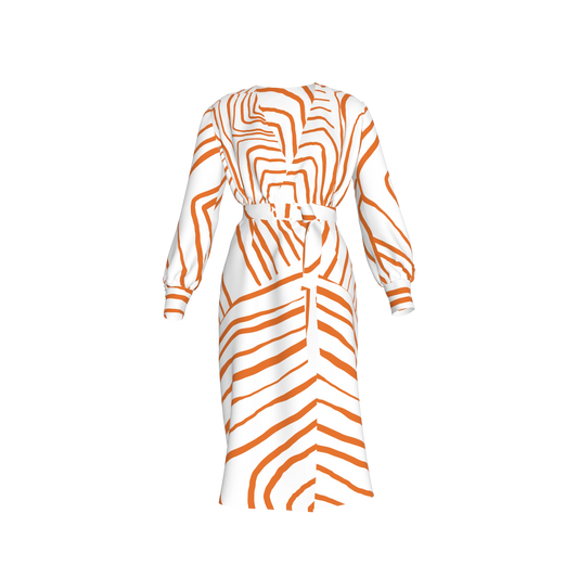Biomorphism Stripes Dress
