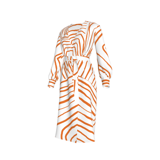 Biomorphism Stripes Dress
